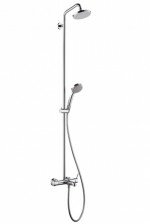 Hansgrohe Croma 100 EcoSmart Showerpipe для ванны, с однорычажным cмесителем, ½’
